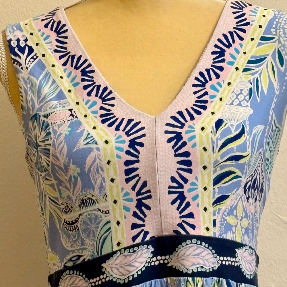 Lilly Pulitzer McKinley Maxi Dress Blue Peri Lapis Lanterns size Small - Picture 6 of 16